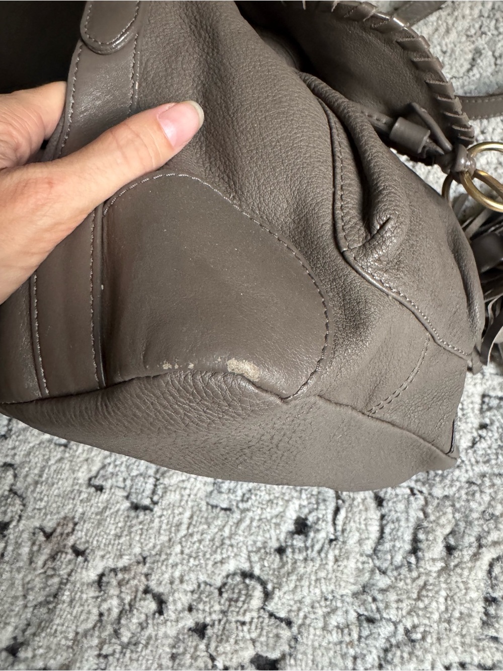 See By Chloé Gray Tassel Leather Crossbody - Picture 4 of 14